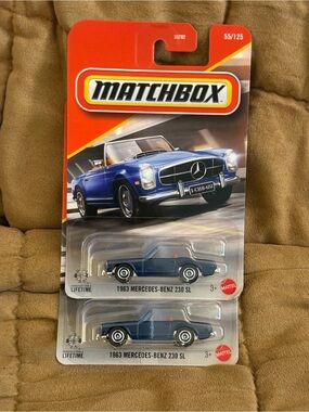 Matchbox 1963 Mercedes-Benz 230 SL Twin Pack - Blue